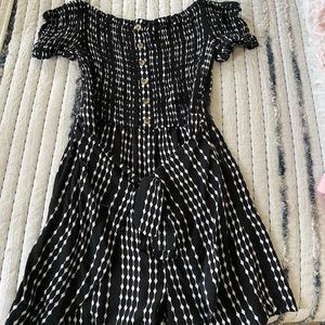 Off the shoulder short romper